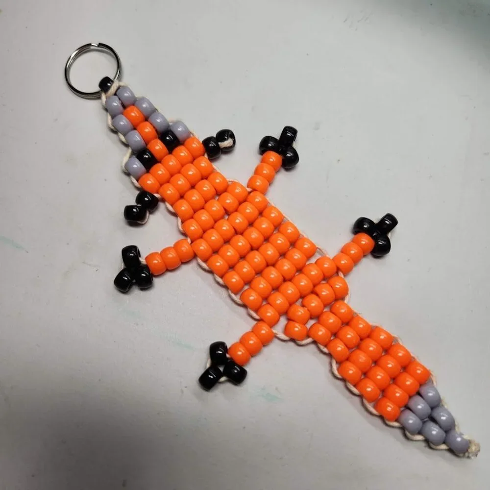 Handmade fox beaded